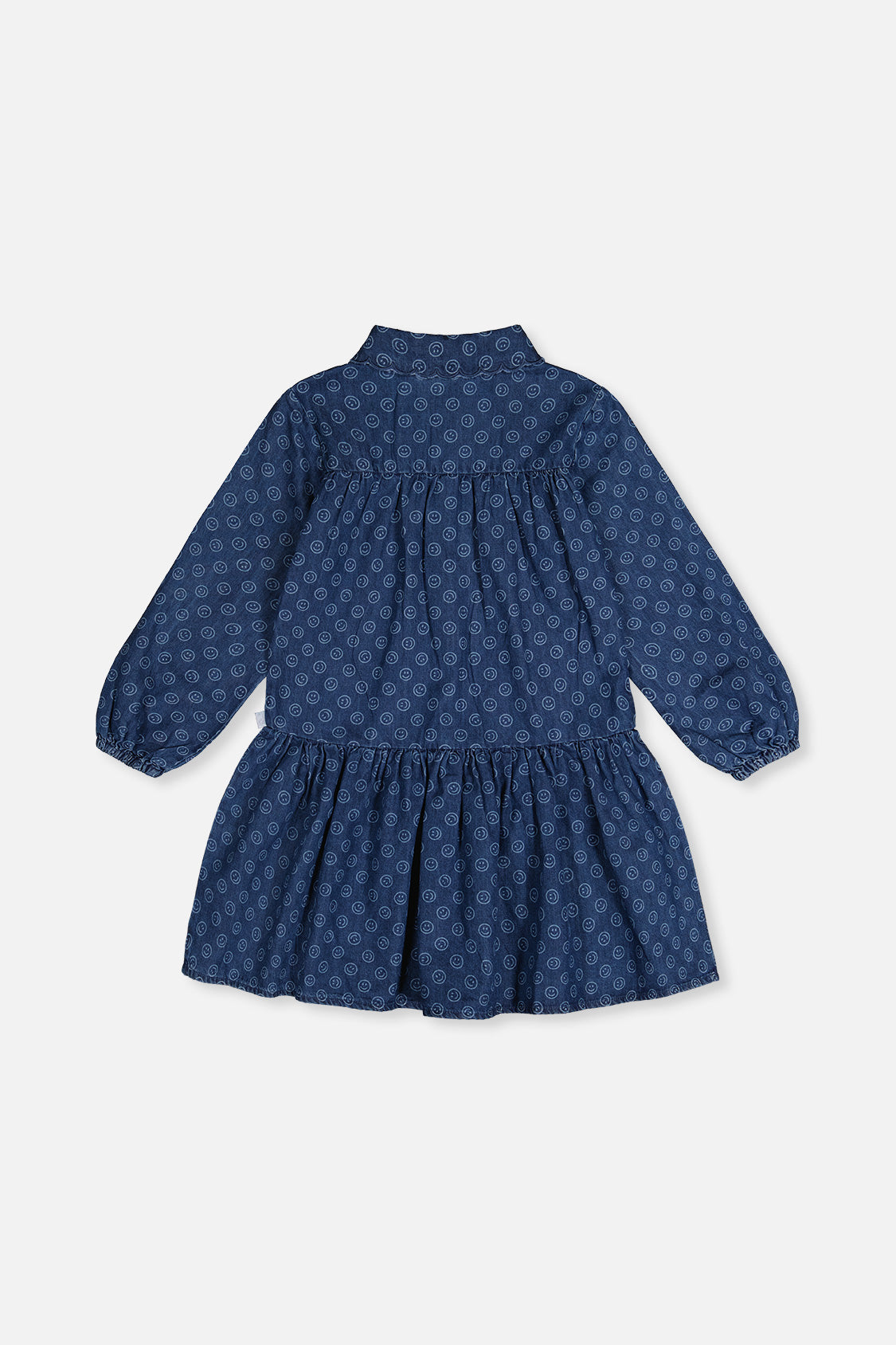 Shirt Dress Blue Smiley Print - J20M85_2J315