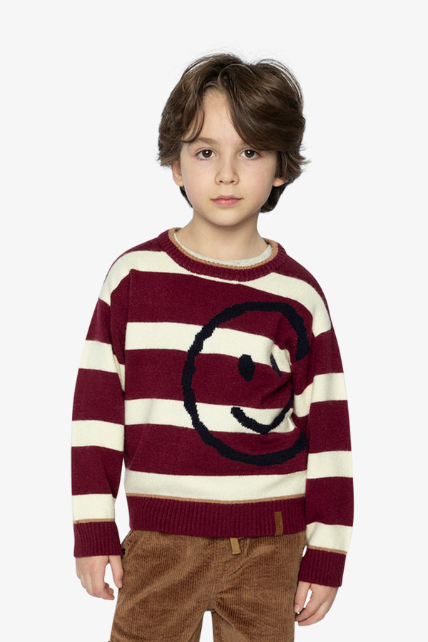 Knit Sweater Red And White Stripes - J20MT32_2J320