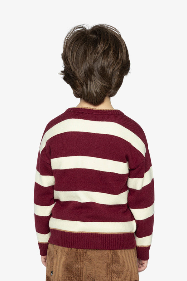 Knit Sweater Red And White Stripes - J20MT32_2J320