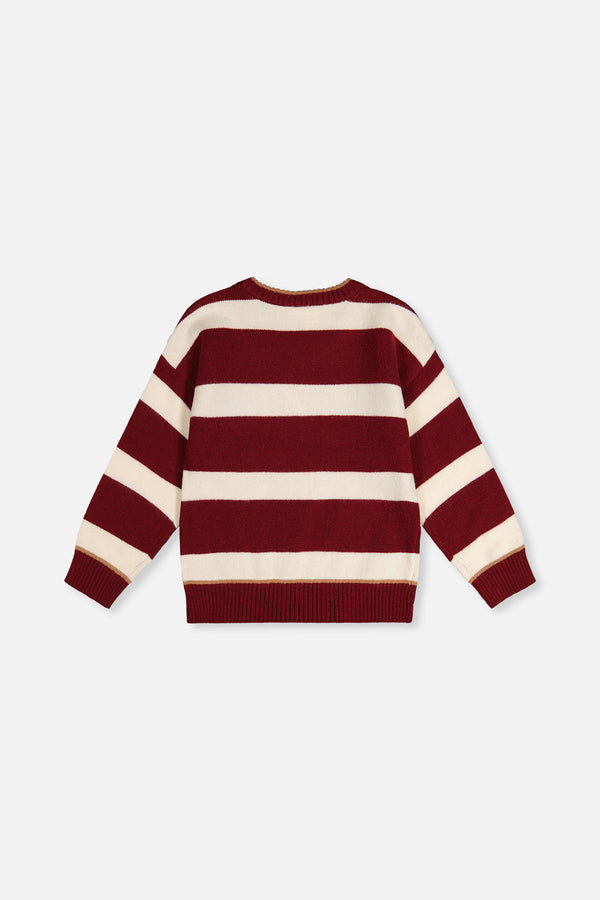 Knit Sweater Red And White Stripes - J20MT32_2J320