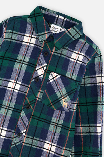 Plaid Shirt Blue And Green - J20OB16_2J314