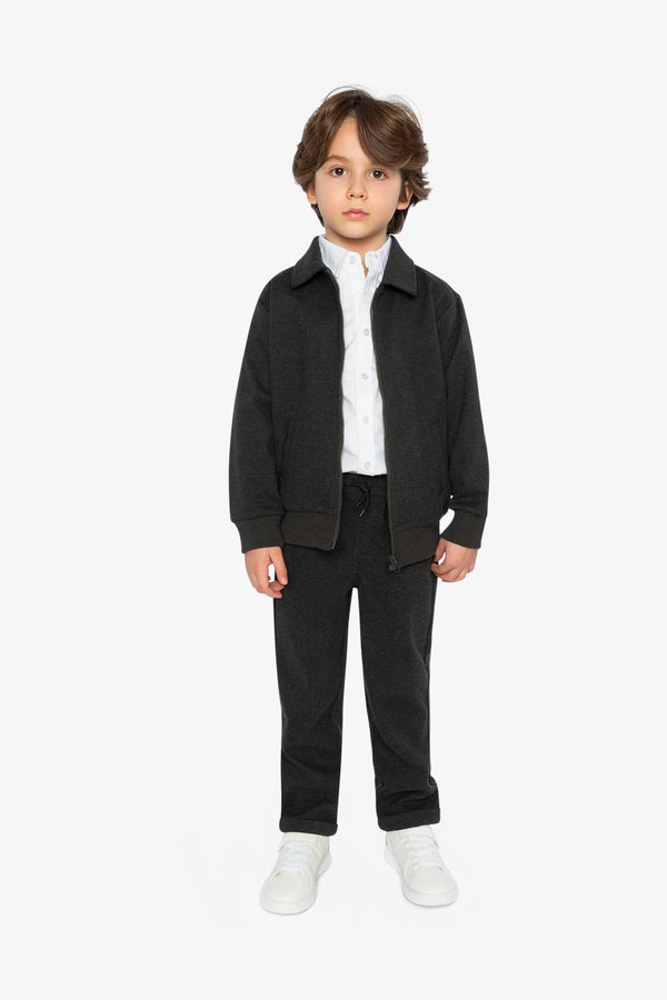Front Zip Jacket Black - J20OB50_09990