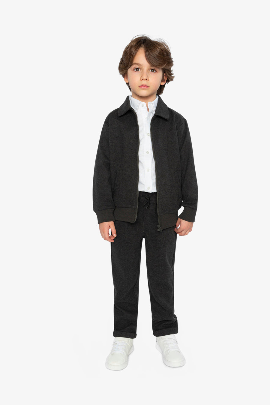 Front Zip Jacket Black - J20OB50_09990