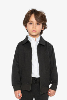 Front Zip Jacket Black - J20OB50_09990