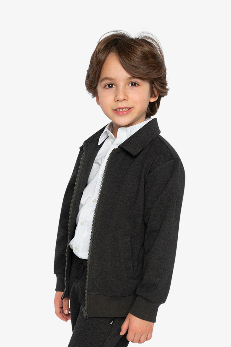 Front Zip Jacket Black - J20OB50_09990