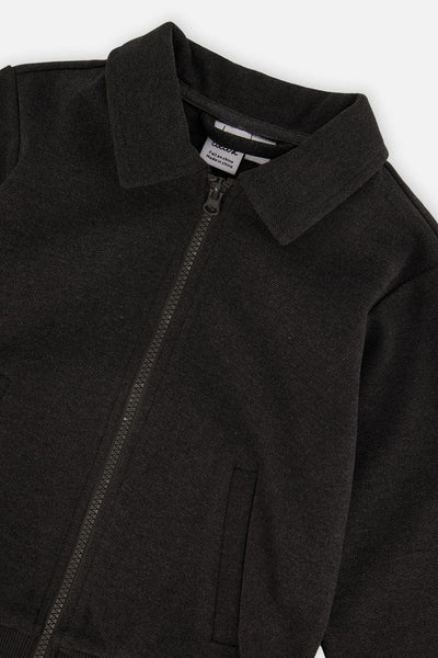 Front Zip Jacket Black - J20OB50_09990