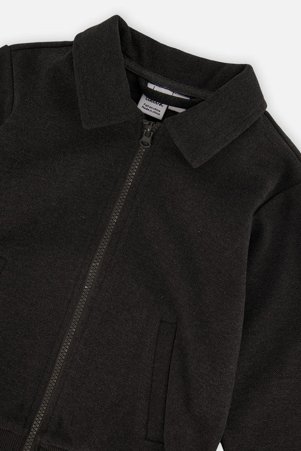 Front Zip Jacket Black - J20OB50_09990