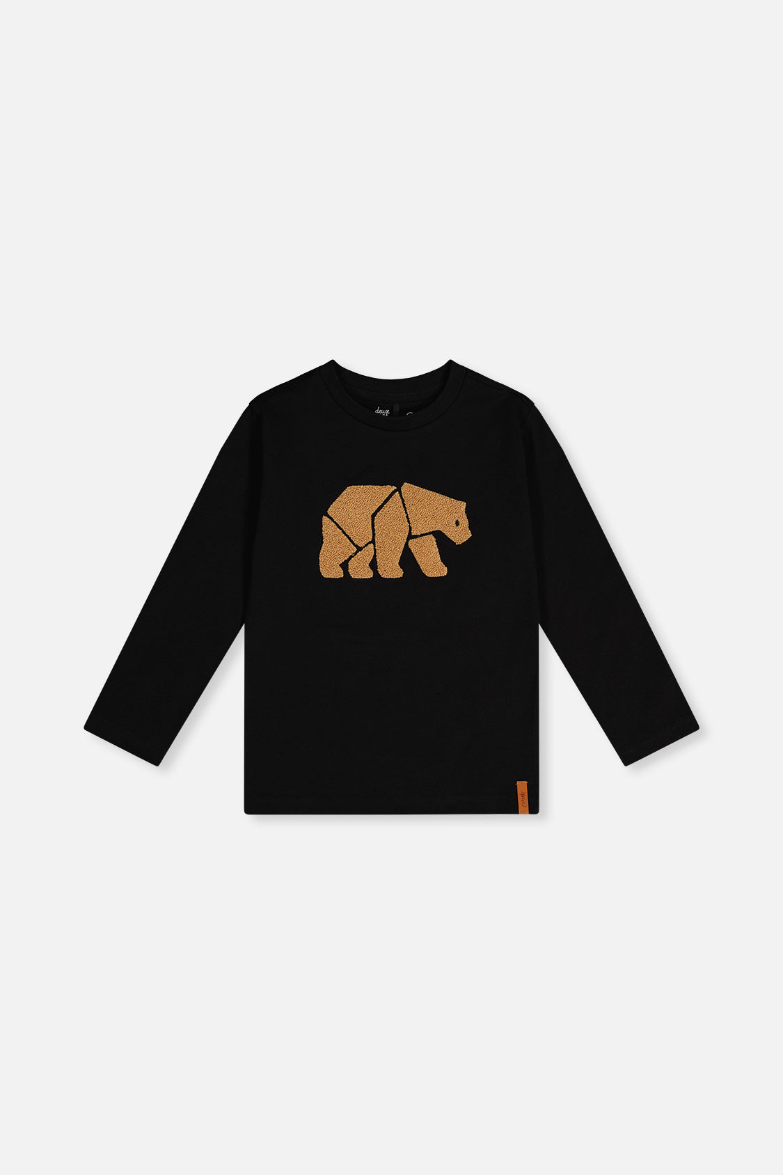 Organic Cotton Jersey T-Shirt Black And Beige - J20OB70_09990