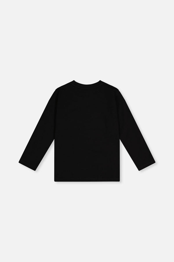 Organic Cotton Jersey T-Shirt Black And Beige - J20OB70_09990