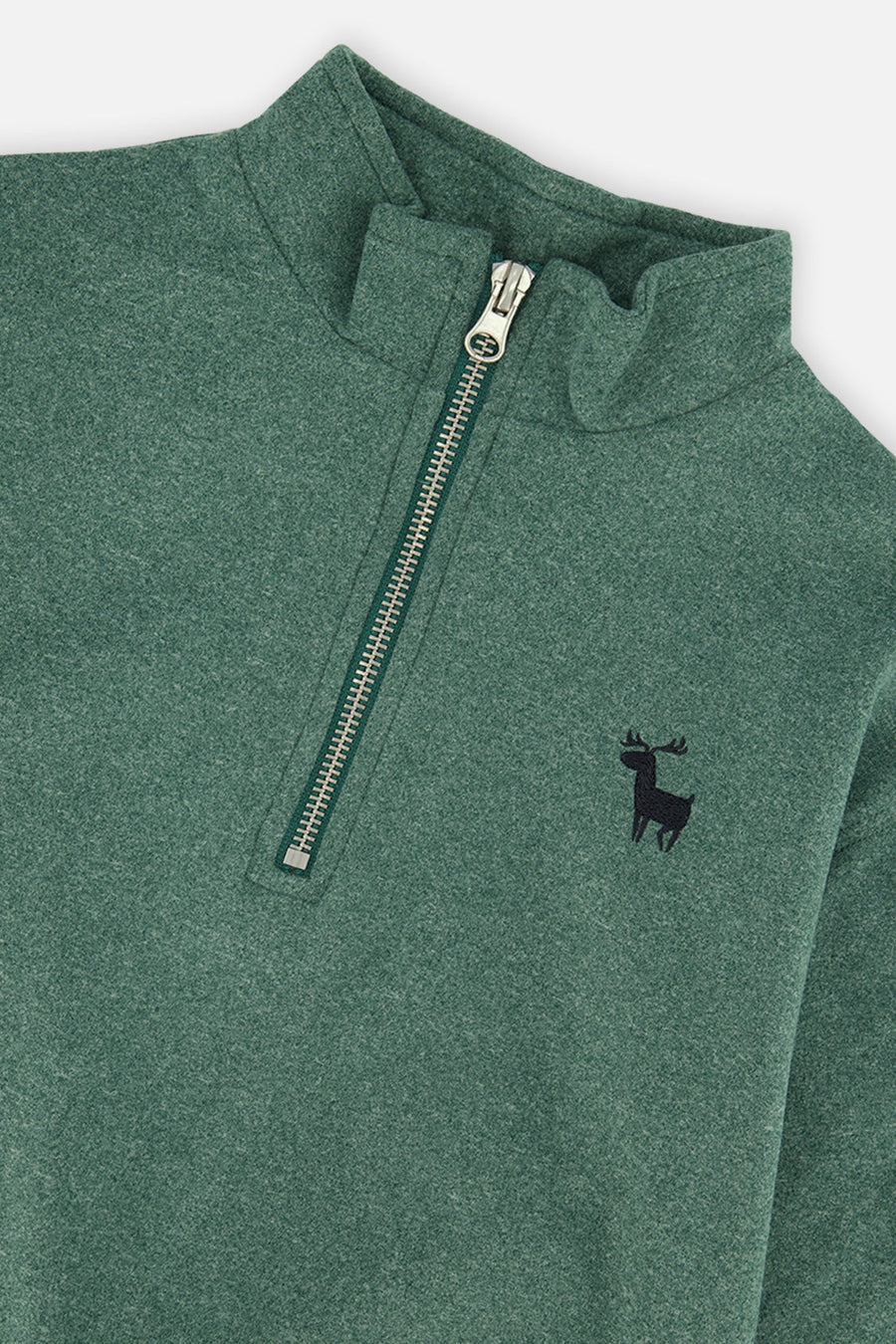 Half Zip Mock Neck Sweater Dark Green - J20OB71_03230