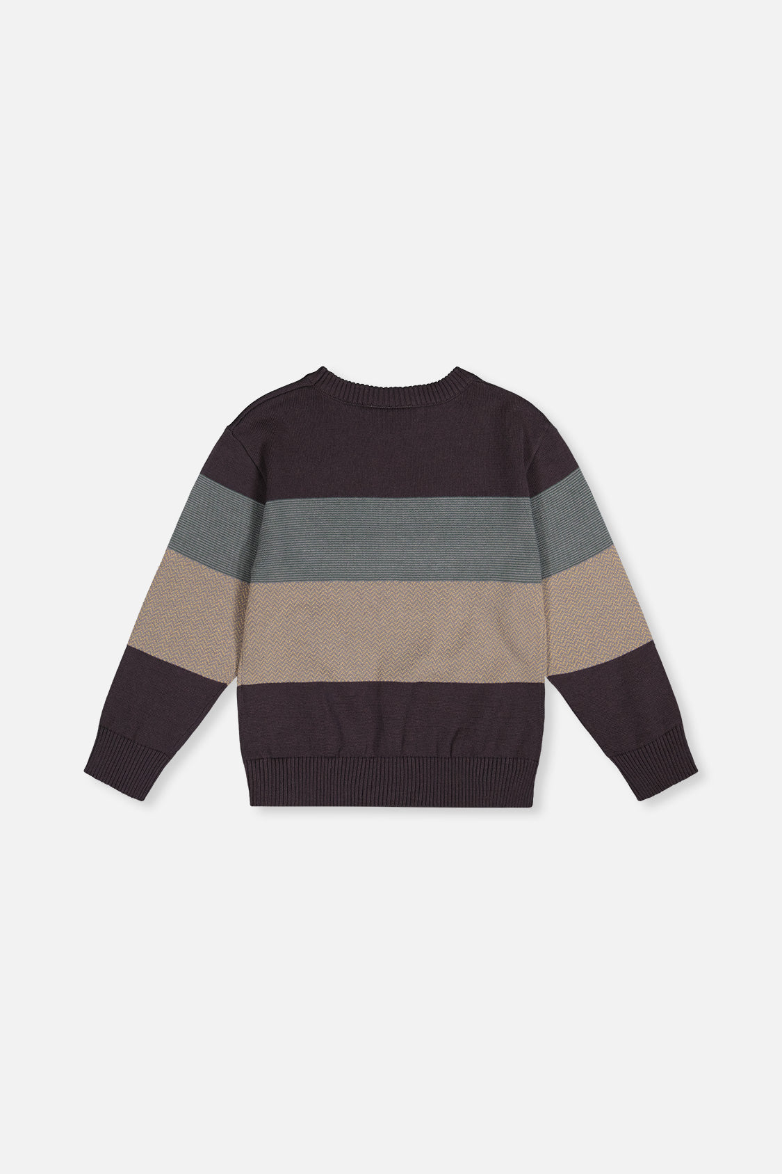 Colorblock Knit Sweater Black And Beige - J20OBT30_09990