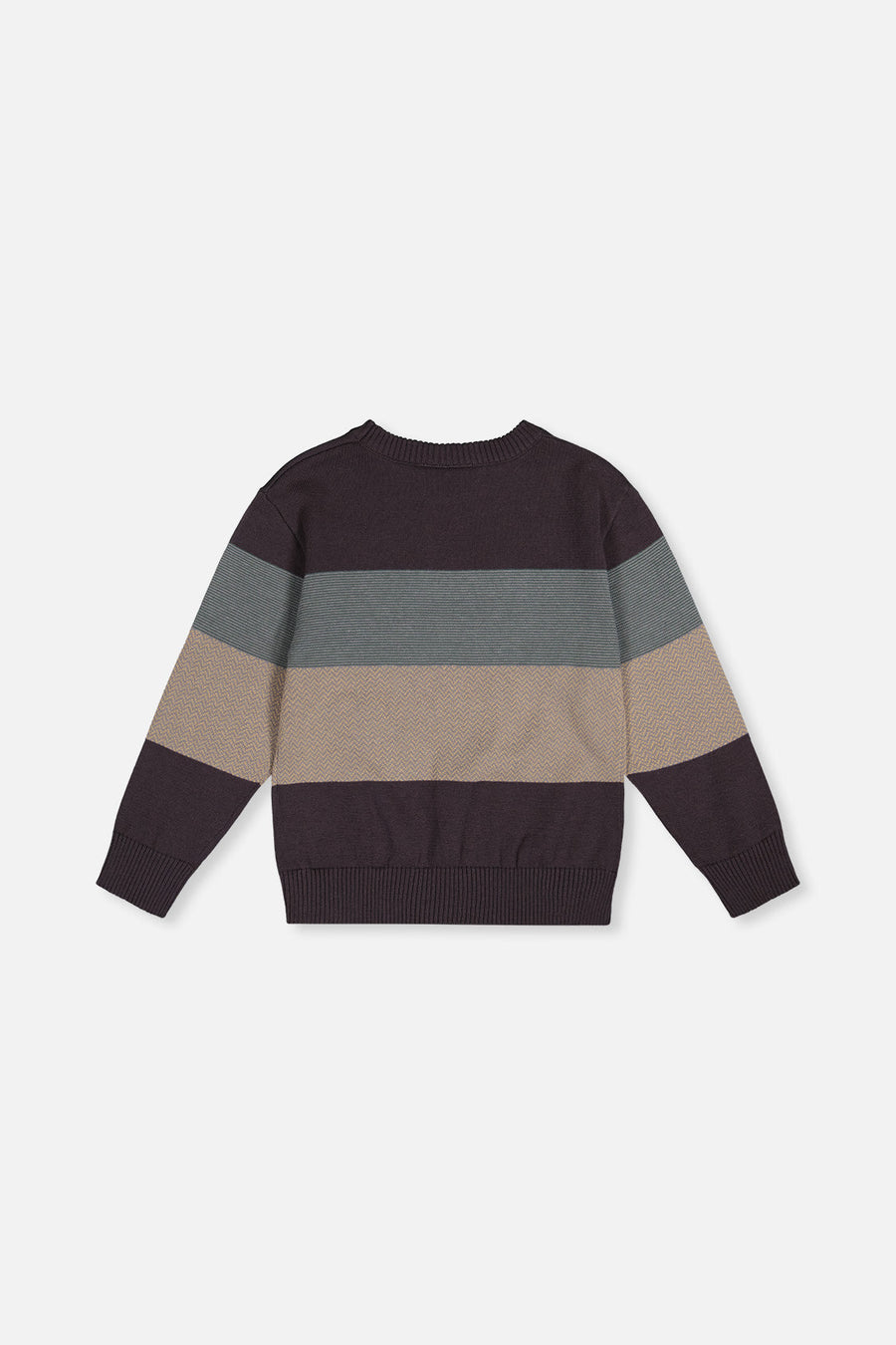 Colorblock Knit Sweater Black And Beige - J20OBT30_09990