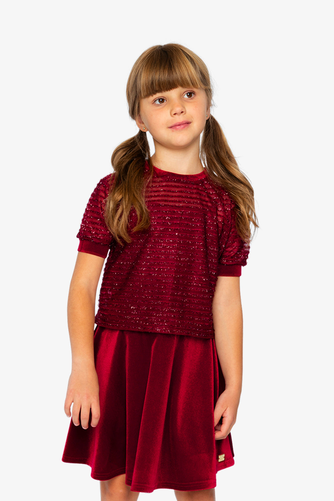 Fake Layering Top & Cami Red - J20OG70_07750
