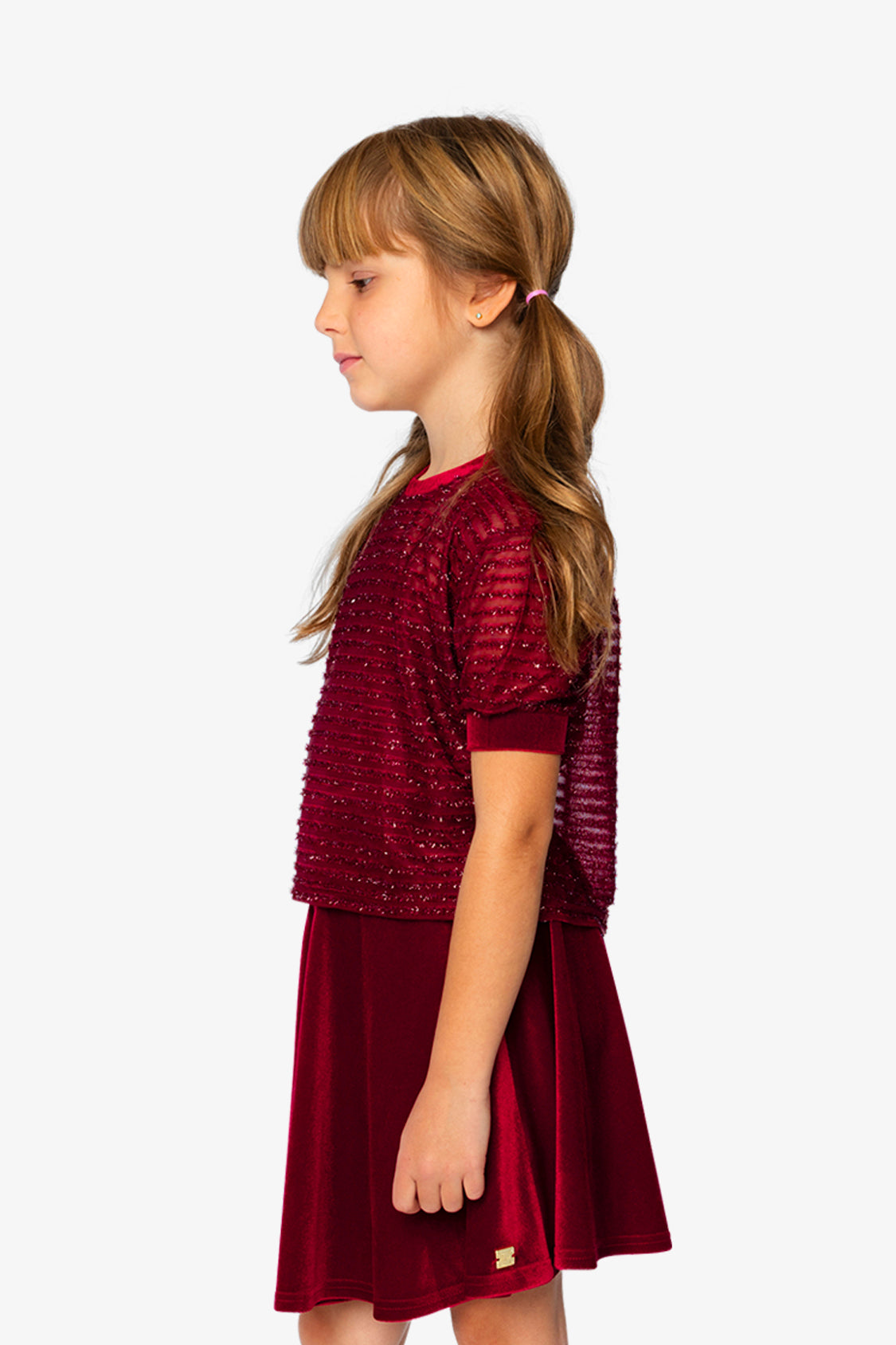 Fake Layering Top & Cami Red - J20OG70_07750