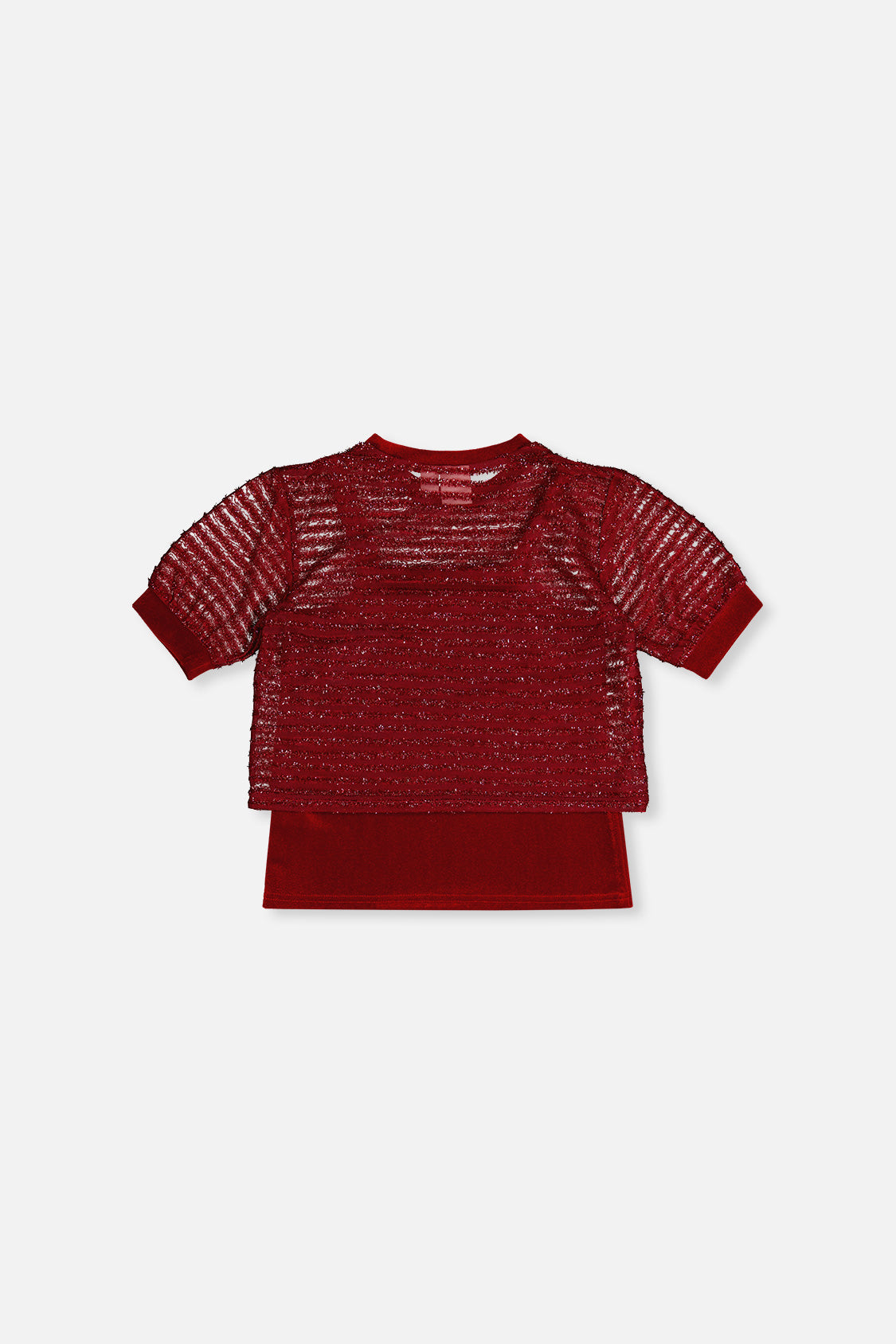 Fake Layering Top & Cami Red - J20OG70_07750