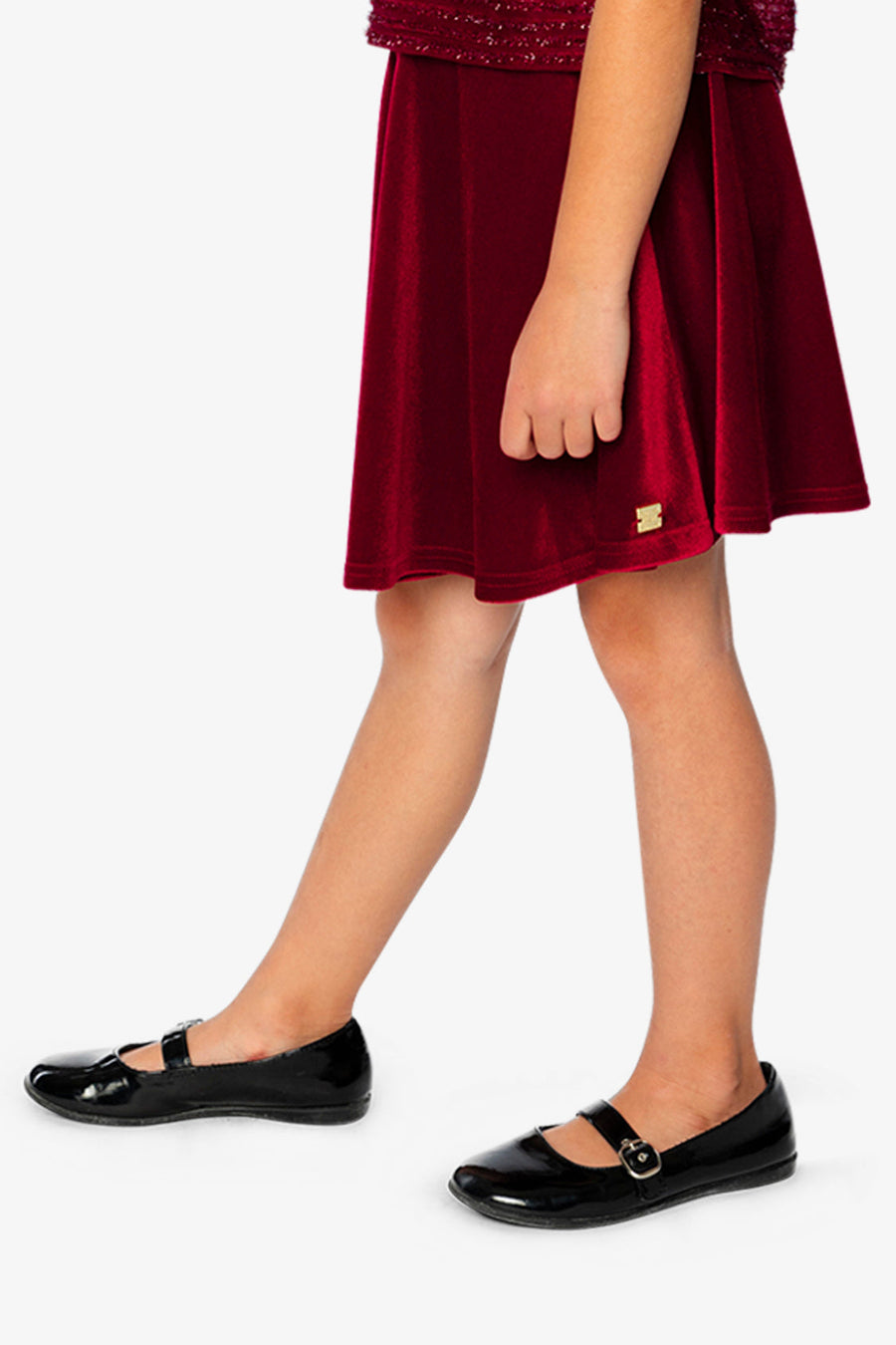 Velvet Skirt Red - J20OG81_07750