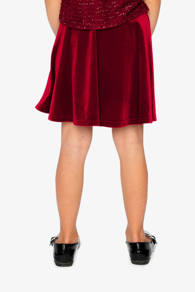 Velvet Skirt Red - J20OG81_07750