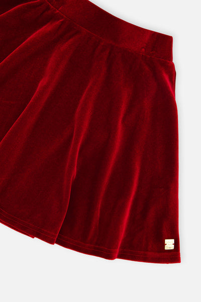 Velvet Skirt Red - J20OG81_07750