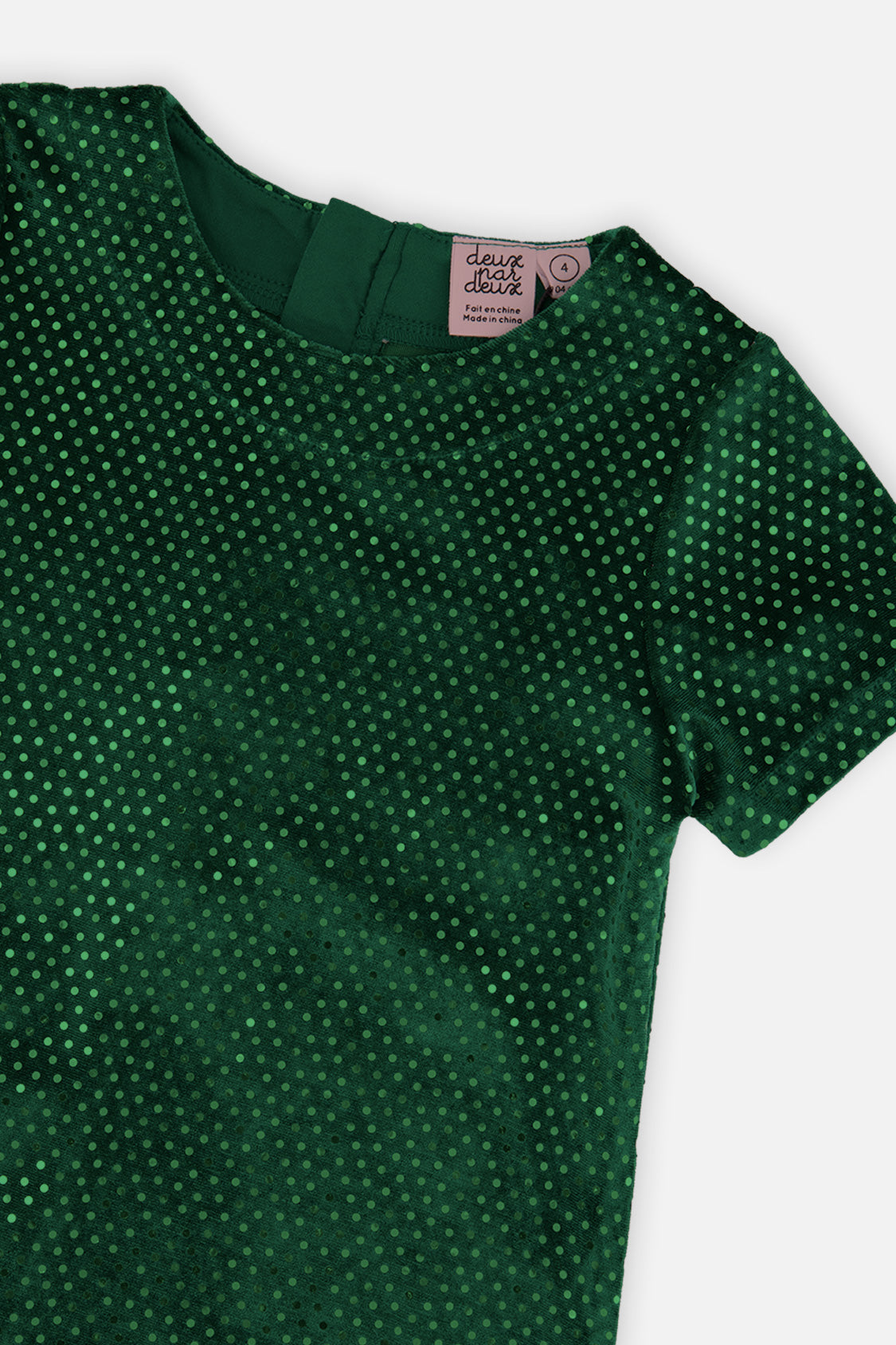 Short Sleeve A Line Dress Green Forest - J20OG86_03930