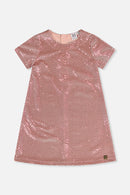 Short Sleeve A Line Dress Pink - J20OG86_06210