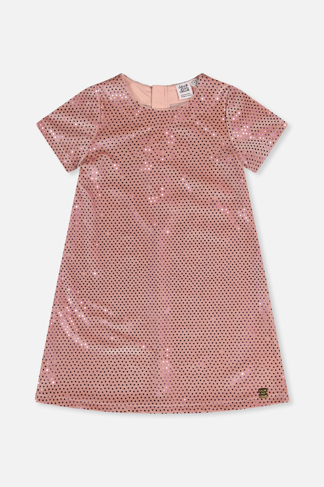 Short Sleeve A Line Dress Pink - J20OG86_06210