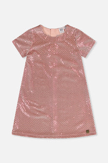 Short Sleeve A Line Dress Pink - J20OG86_06210