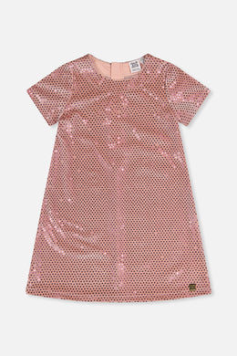 Short Sleeve A Line Dress Pink - J20OG86_06210