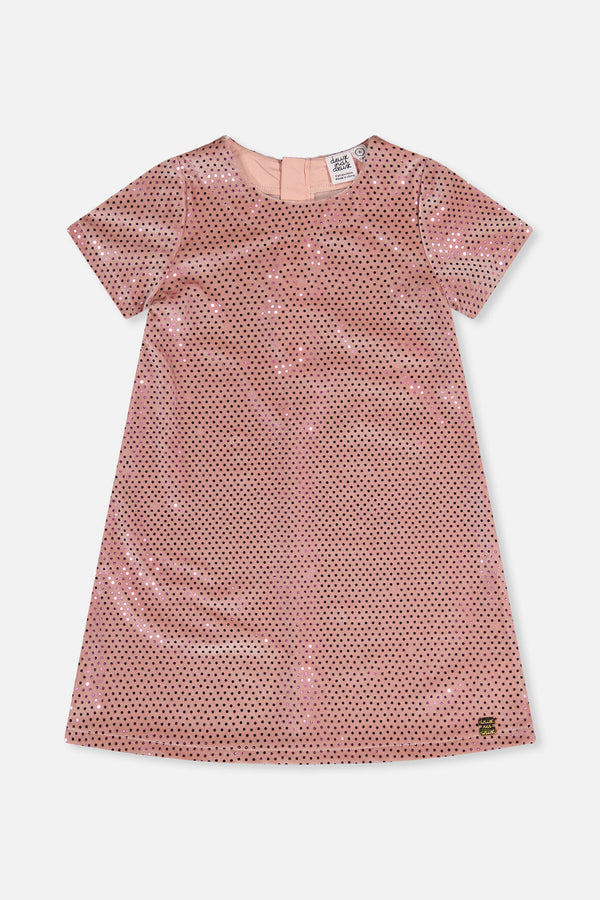 Short Sleeve A Line Dress Pink - J20OG86_06210