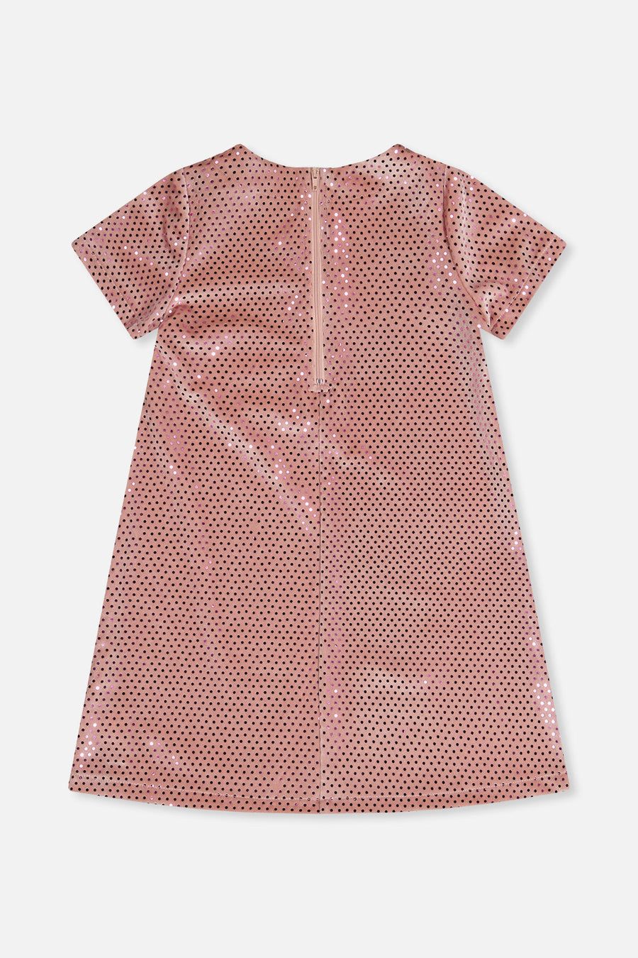 Short Sleeve A Line Dress Pink - J20OG86_06210