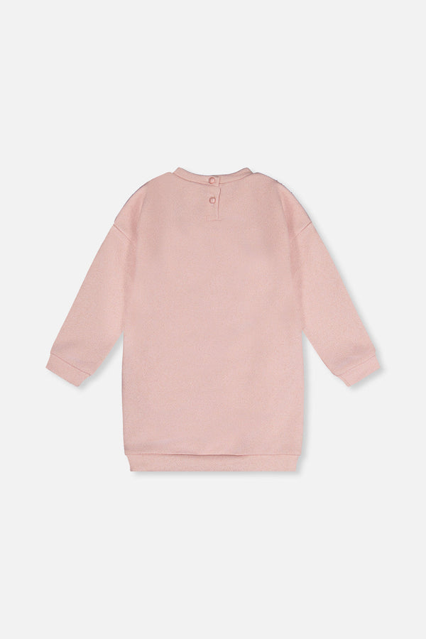 Sweatshirt Dress With Sequins Dusty Pink - J20OG87_06840