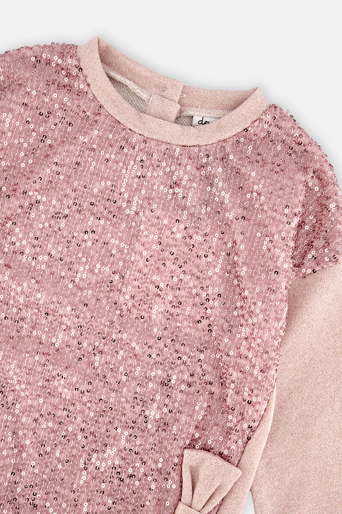 Sweatshirt Dress With Sequins Dusty Pink - J20OG87_06840