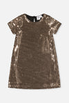 Short Sleeve A Line Dress Beige - J20OG92_01160