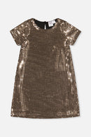 Short Sleeve A Line Dress Beige - J20OG92_01160