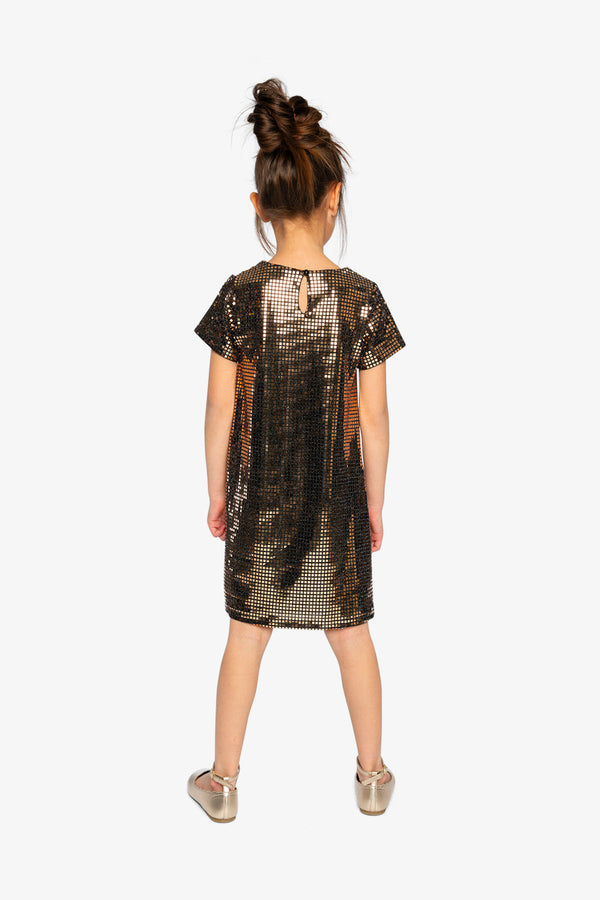 Short Sleeve A Line Dress Beige - J20OG92_01160