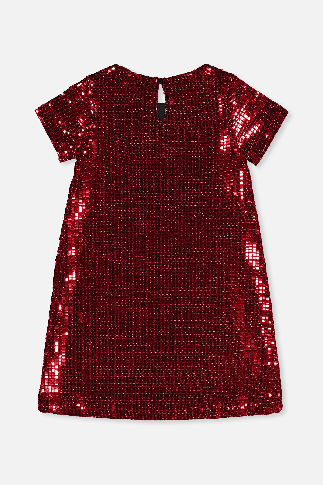 Short Sleeve A Line Dress Red - J20OG92_07490