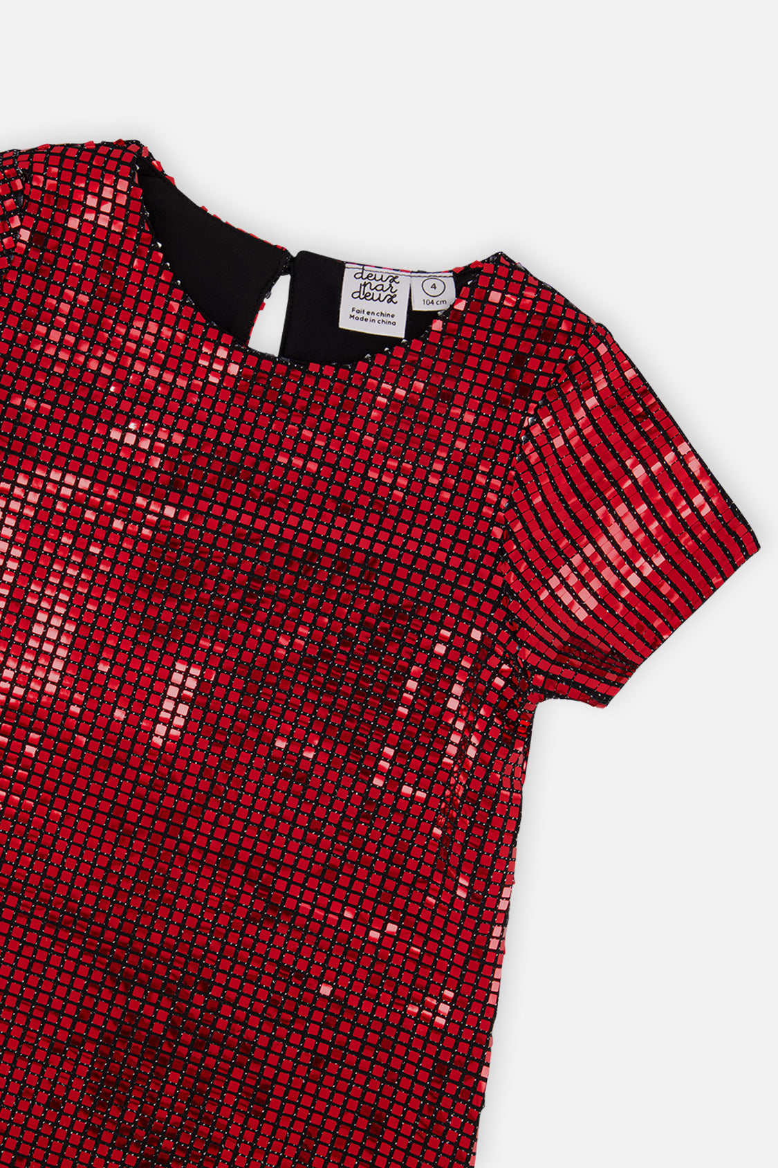 Short Sleeve A Line Dress Red - J20OG92_07490