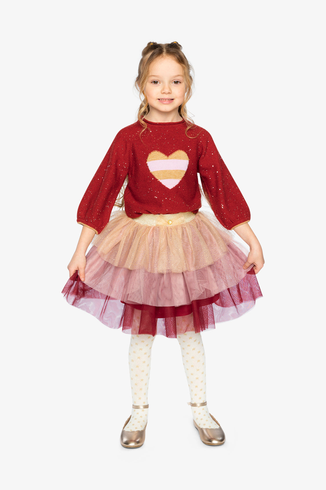 3/4 Sleeve Knitted Sweater Red - J20OGT30_07490