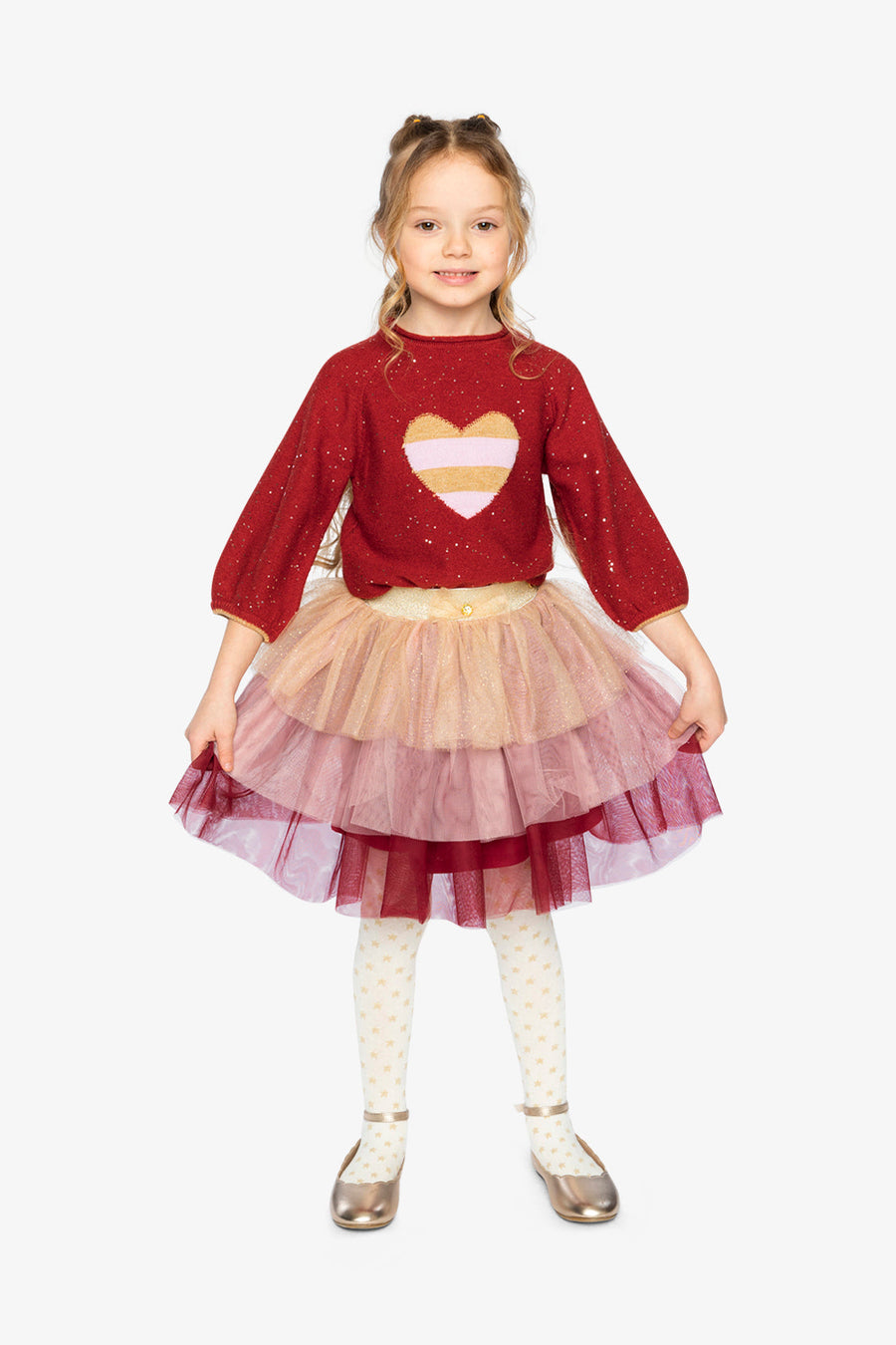 3/4 Sleeve Knitted Sweater Red - J20OGT30_07490