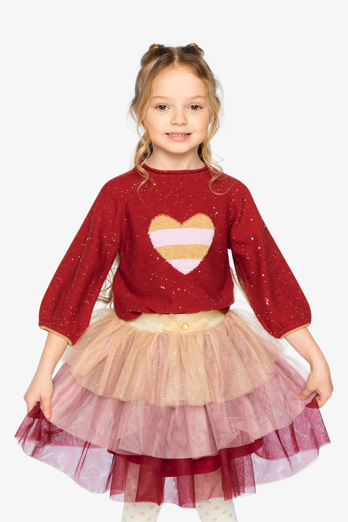 3/4 Sleeve Knitted Sweater Red - J20OGT30_07490