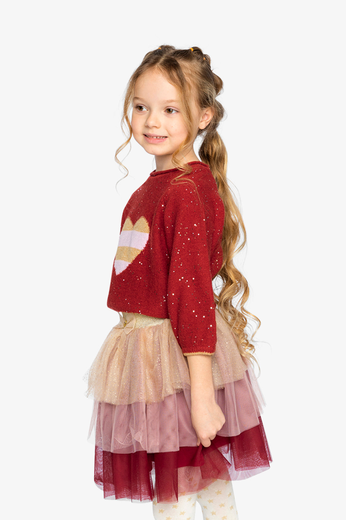 3/4 Sleeve Knitted Sweater Red - J20OGT30_07490