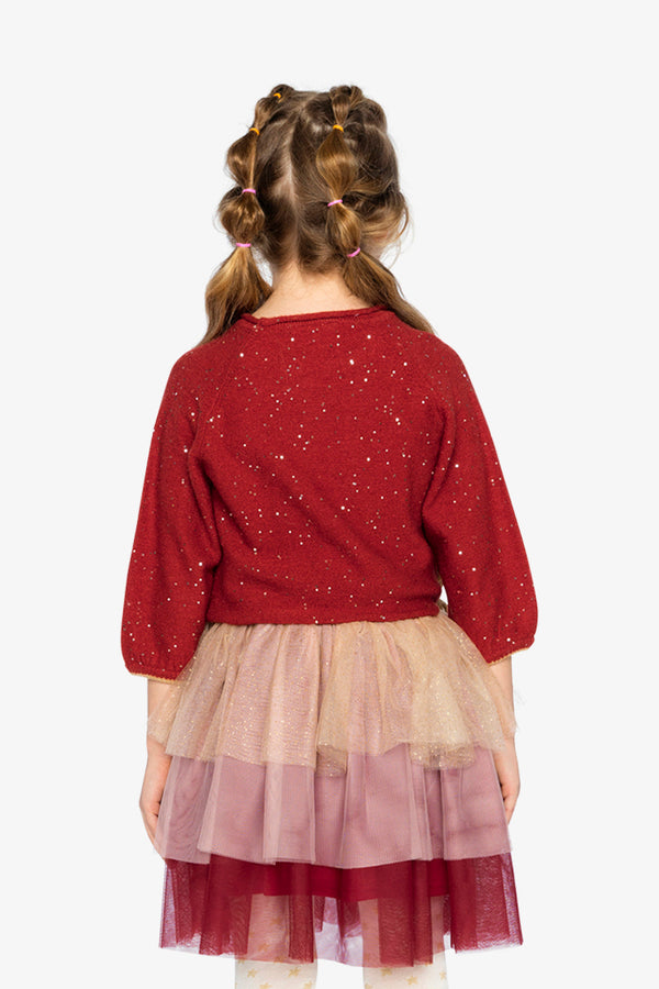 3/4 Sleeve Knitted Sweater Red - J20OGT30_07490