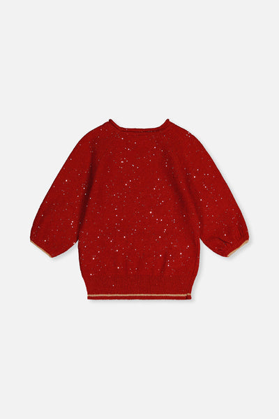 3/4 Sleeve Knitted Sweater Red - J20OGT30_07490