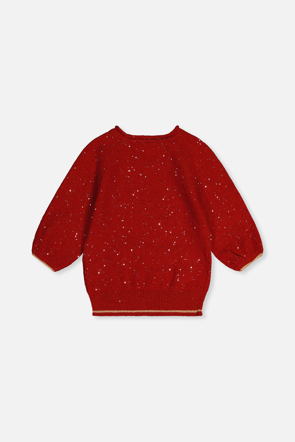 3/4 Sleeve Knitted Sweater Red - J20OGT30_07490