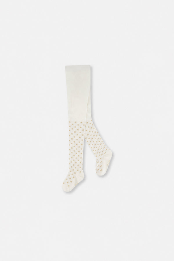Baby Knit Heart Tights Off-White