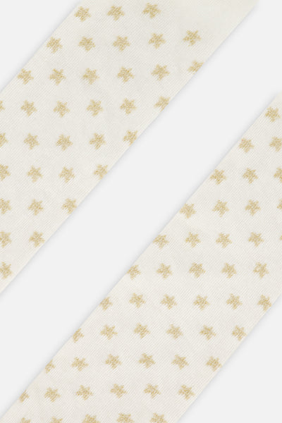 Baby Knit Heart Tights Off-White