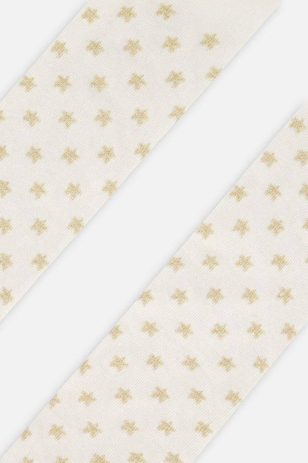 Baby Knit Heart Tights Off-White