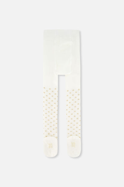 Knit Heart Tights Off-White - J20OGT_01010