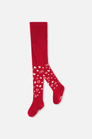 Knit Heart Tights Red - J20OGT_07490
