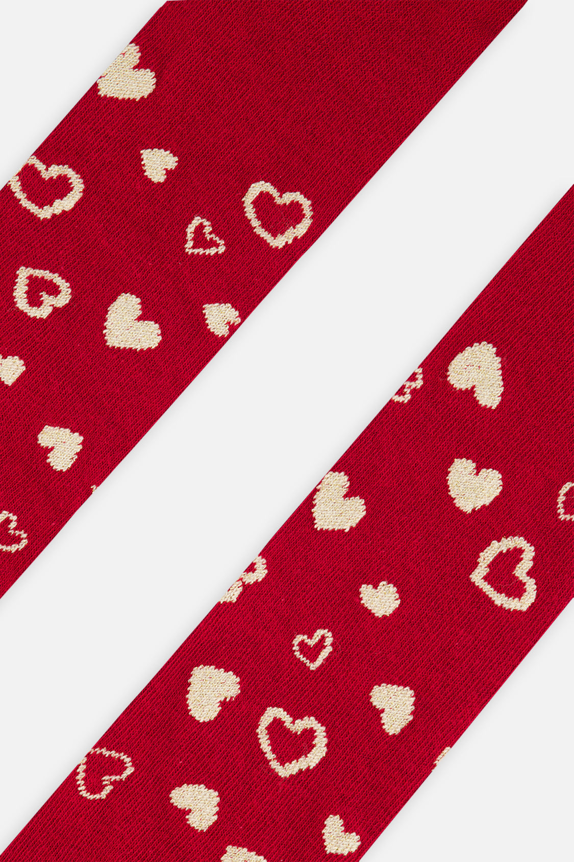Knit Heart Tights Red - J20OGT_07490
