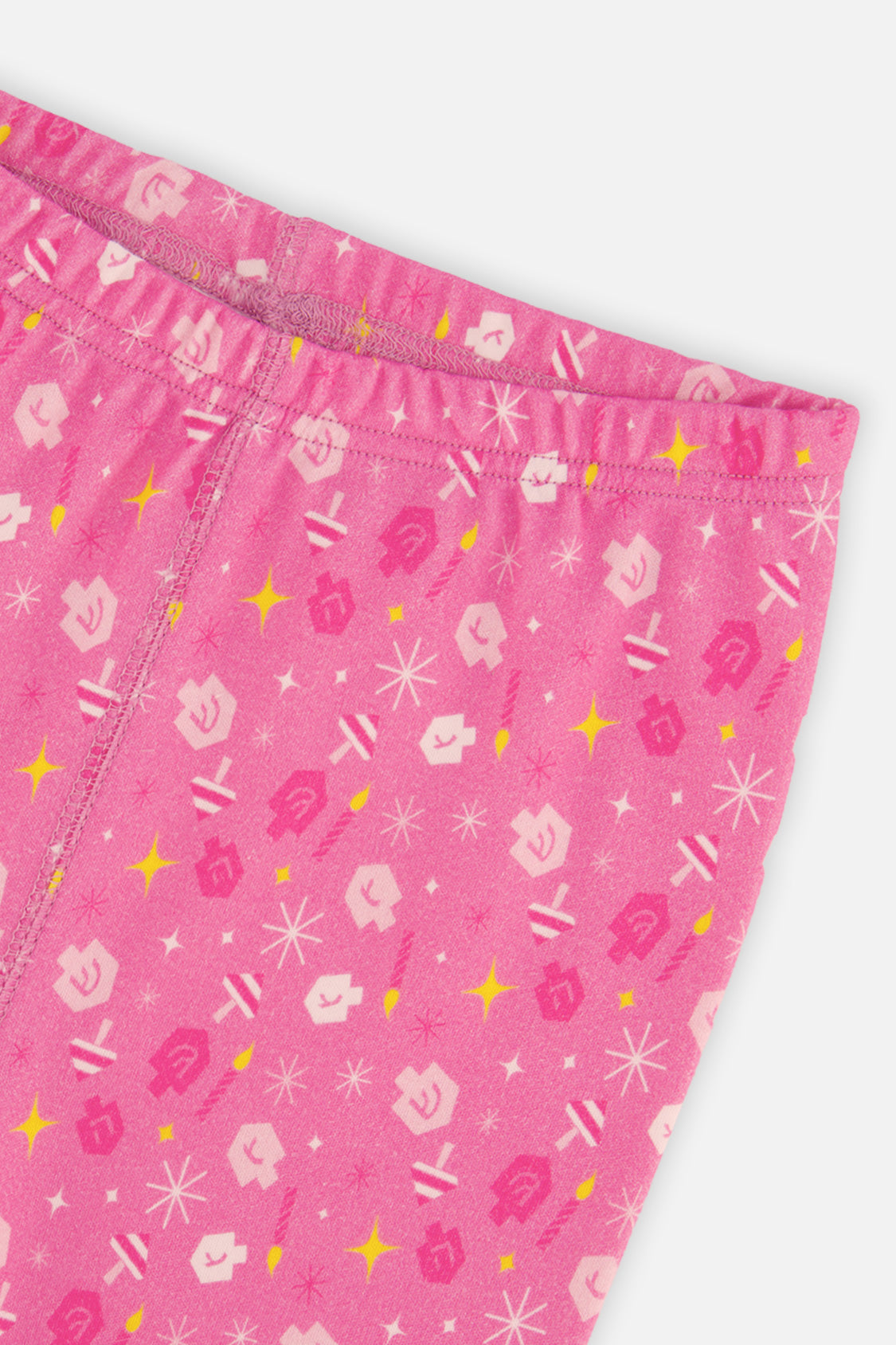 Organic Cotton Two Piece Pajama Set Pink Hanukkah Print - J20P11US_2J332